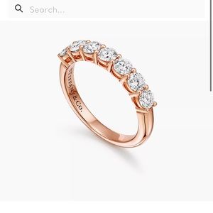 Tiffany forever half ring, rose, 7.5, 3.5mm